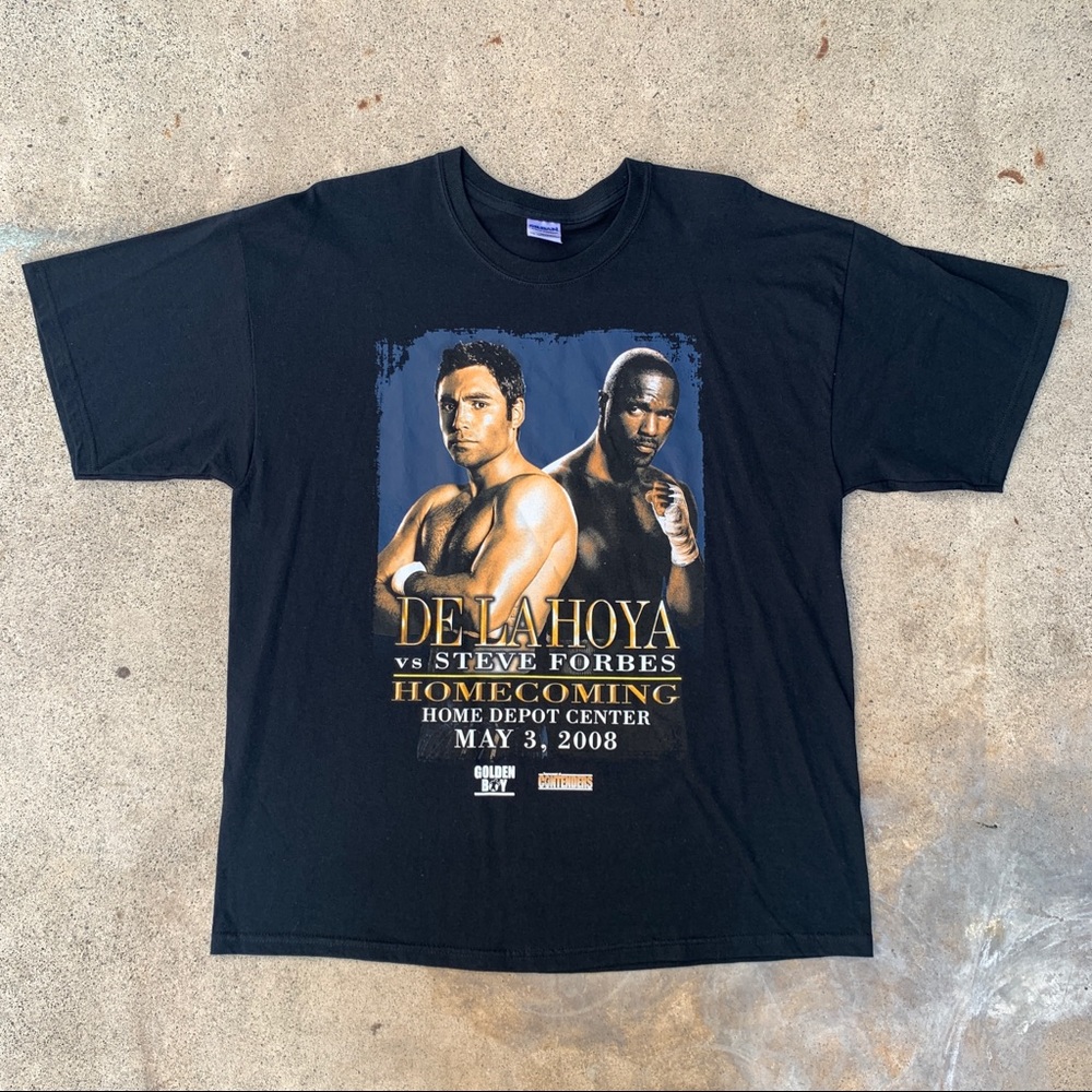 Oscar De La Hoya Steve Forbes Homecoming Golden Boy Boxing Promo Merch Shirt XL